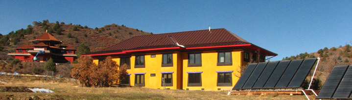 Residence Hall with the Temple in the background